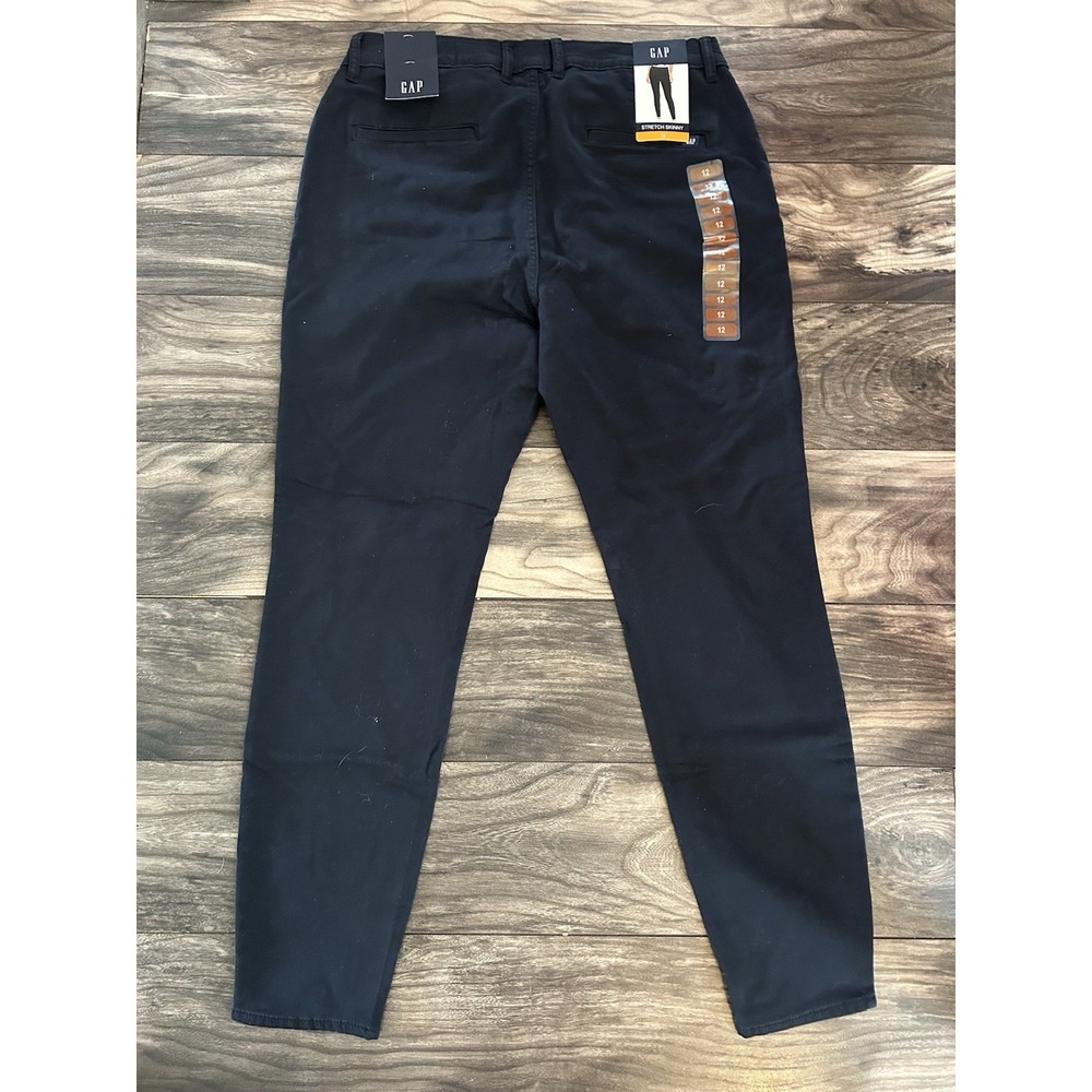 NWT Gap Skinny Stretch Pants‎ Black Size 12 - Retail $50 525